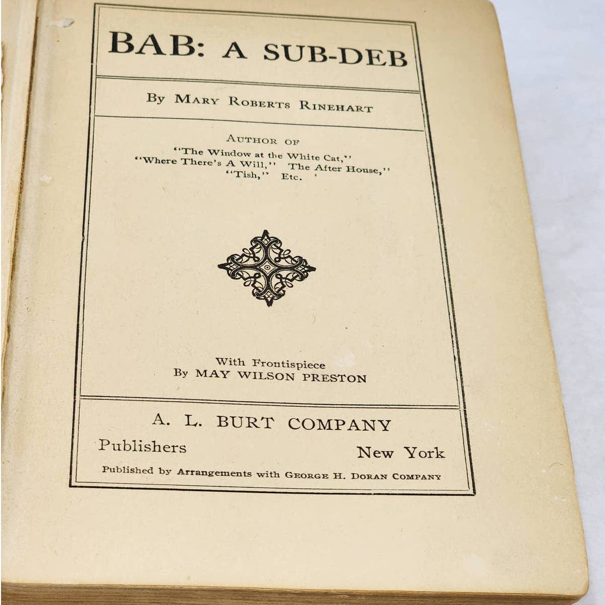 BAB: A Sub-Deb By Mary Roberts Rinehart Antiquarian Vintage Novel 1917