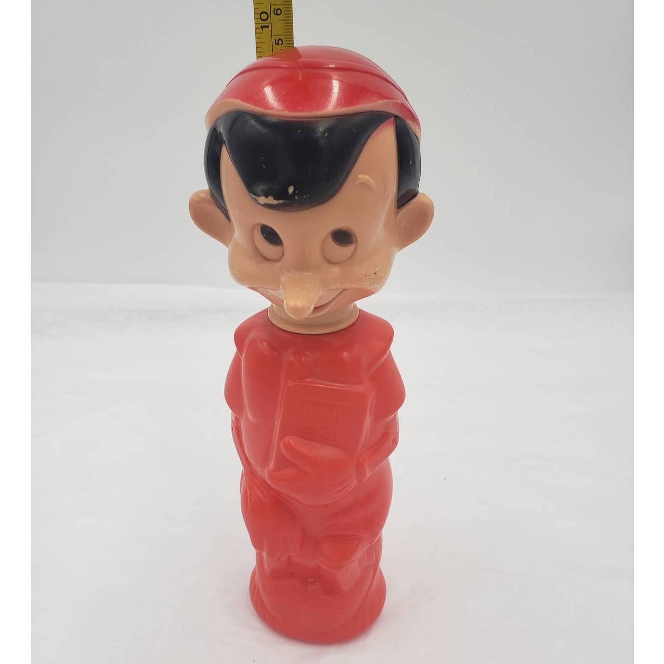 Vintage Soaky Walt Disney Pinocchio Colgate Palmolive Soaky 11 Oz Container 9.5"