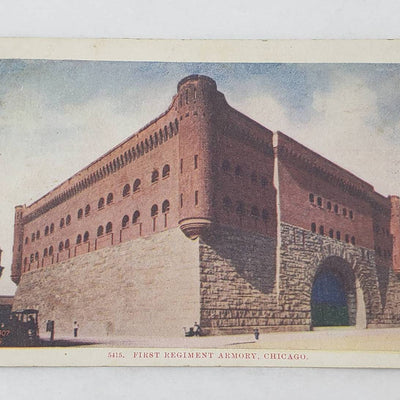 c1900s Chicago, Illinois, First Regiment Armory 5415 E.Phillips Vintage Postcard