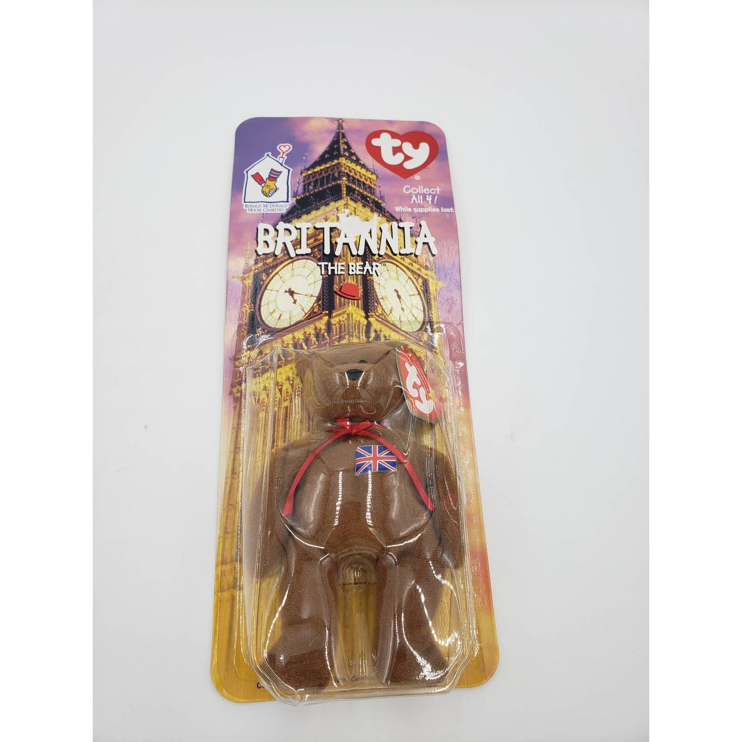 Ty McDonalds Beanie Britannia the Bear - New in Box