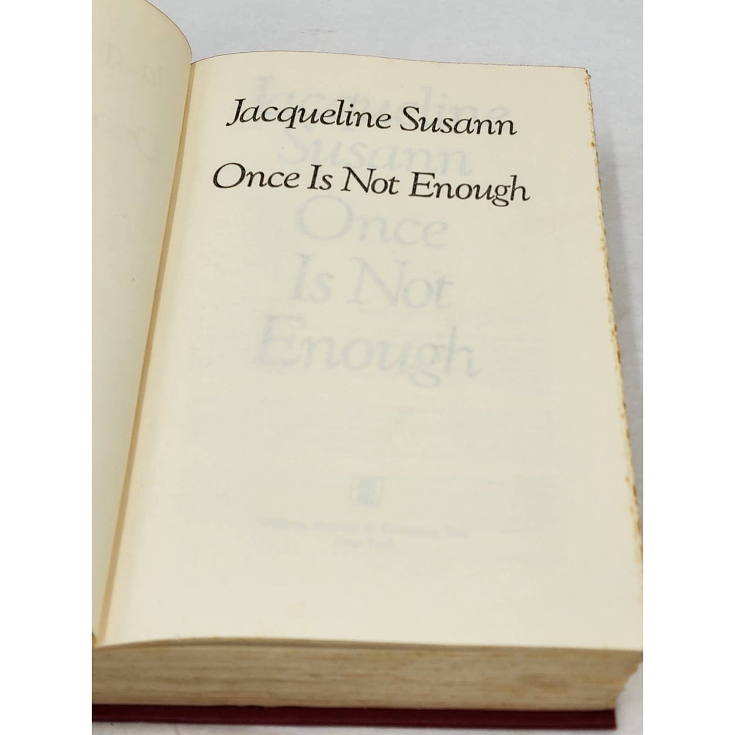 Once Is Not Enough By Jacqueline Susann Hardcover Vintage Early Edition 1973