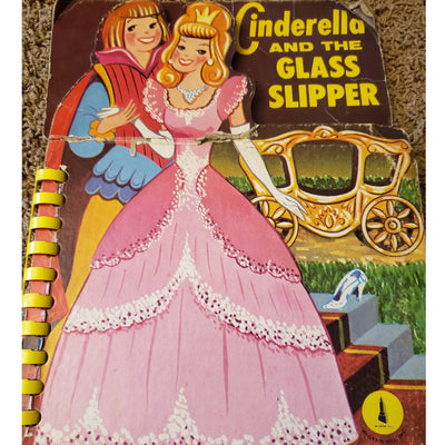 1964 McGraw Cinderella and the Glass Slipper Spiral Binding Childrens Books