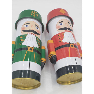 Nutcracker Holiday Nutcracker Tins Set of 2 Size 9" - Store cookies, candy, nuts