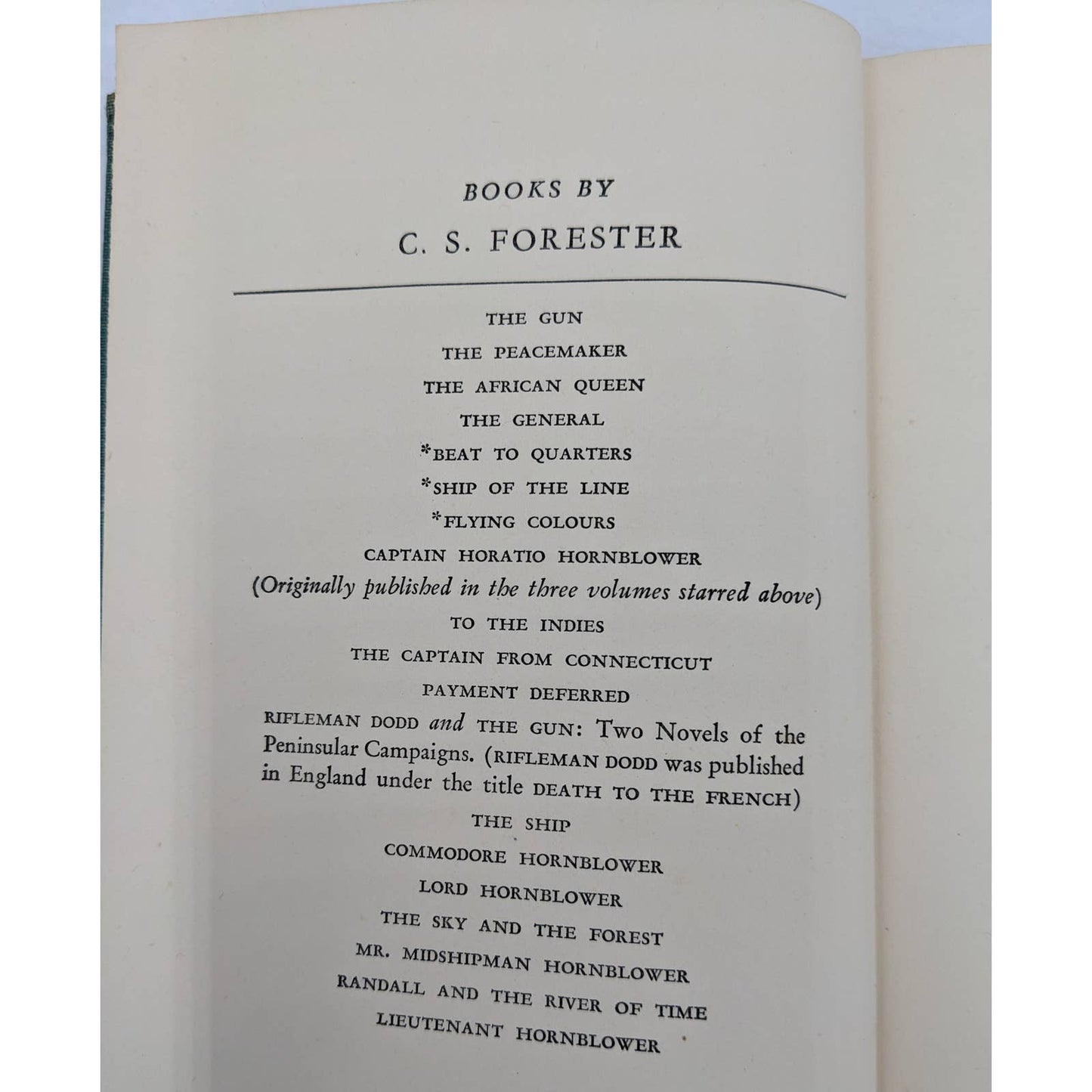 Lieutenant Hornblower C.S. Forester Sea Adventure Fiction Vintage Hardcover 1952