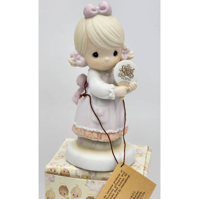 Precious Moments Figurine I'm A Precious Moments Fan 1990 Limited Box Tags