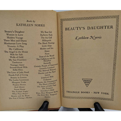 Beauty's Daughter By Kathleen Norris Vintage Novel Book 1944