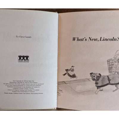 What's New Lincoln? 1970 By Dale Fife Illustrations Childrens Book Club Edition