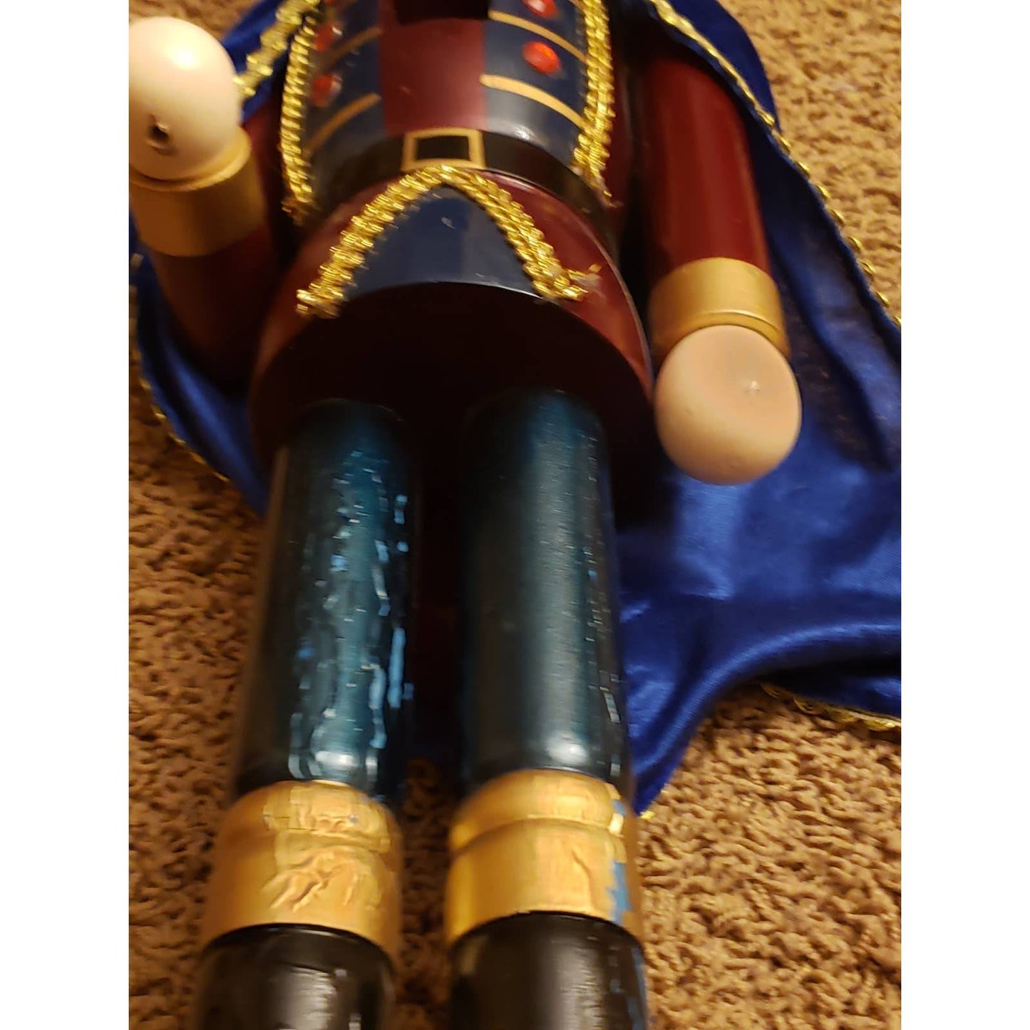 Large Nutcracker 25" Blue Cape Standing 2 Ft Tall