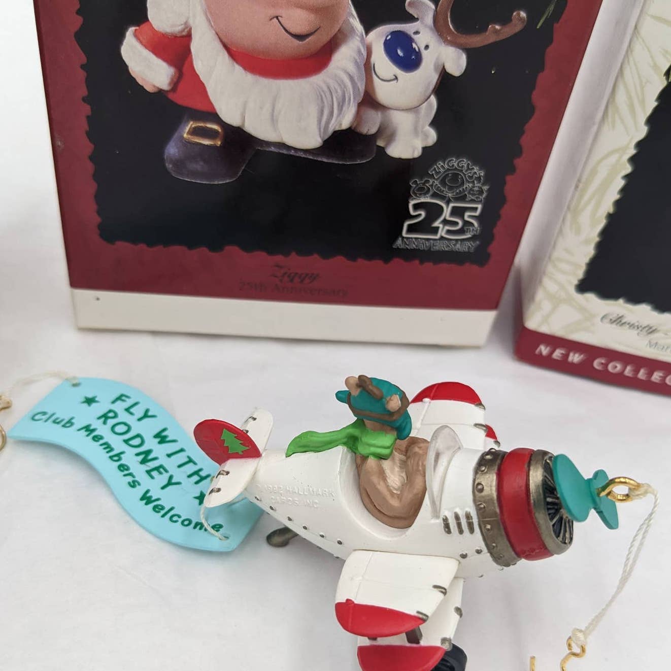 Hallmark Ornament Lot 6 Keepsake Ziggy Riddie Gods Children Elf Vintage With Box