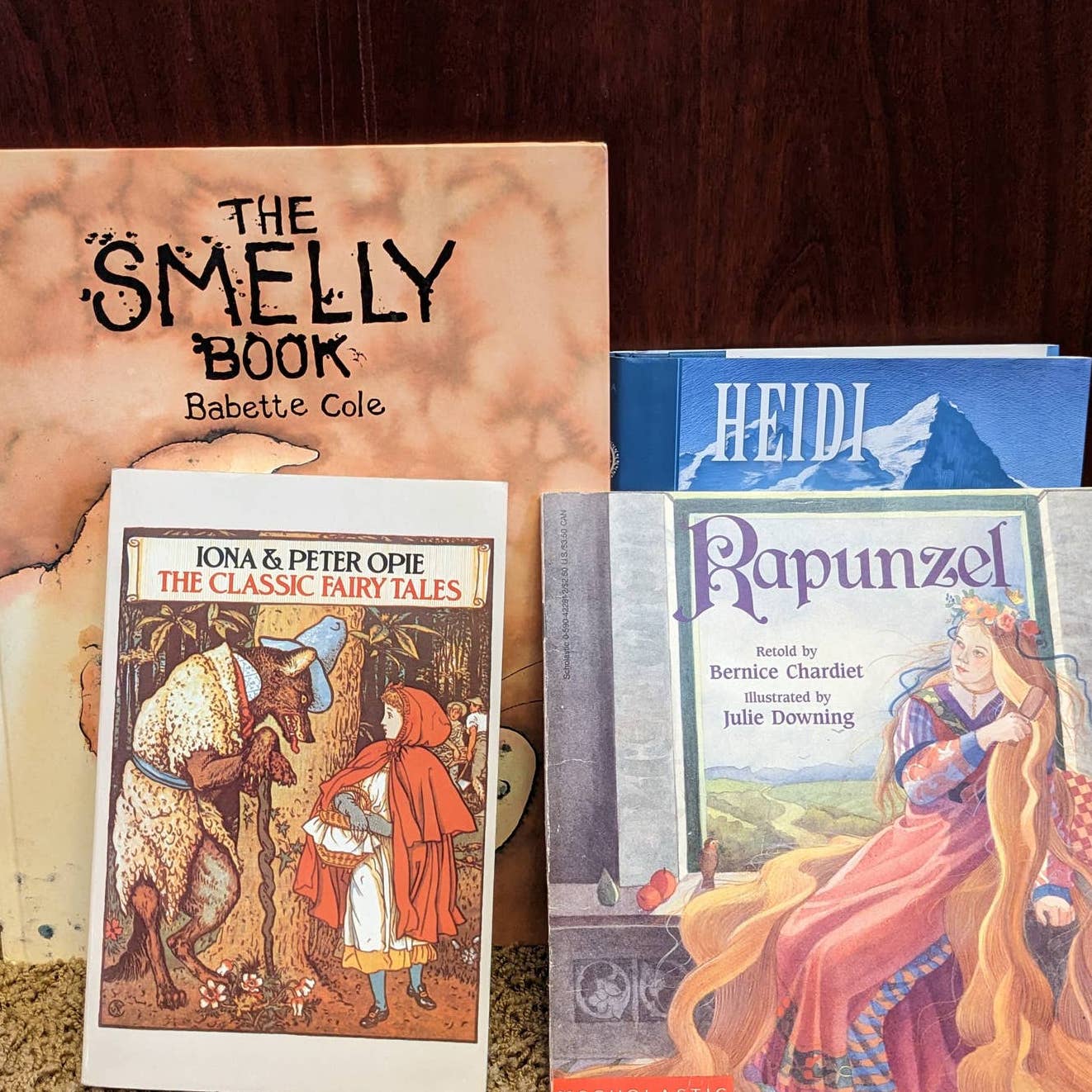 Classic Fairy Tales, Smelly Book, Rapunzel, Heidi, Lot Vintage Childrens Bedtime