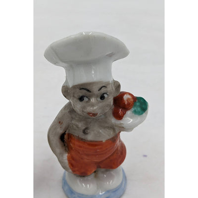 Vintage Asian Chef Figurines Set Salt Pepper Shakers Pair Made Japan Collectible
