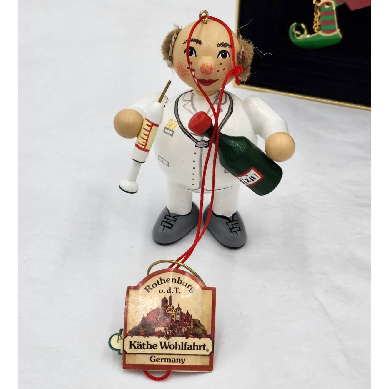 Christmas Tree Decorations Kathe Wohlfahrt German, Hallmark Snowman, Chemart Elf