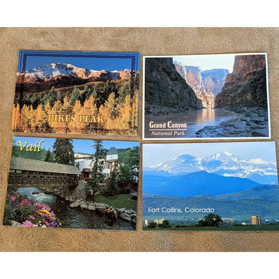 Vintage Colorado Postcard Lot Craig, Pikes Peak Fort Collins, Vale, Grand Canyon