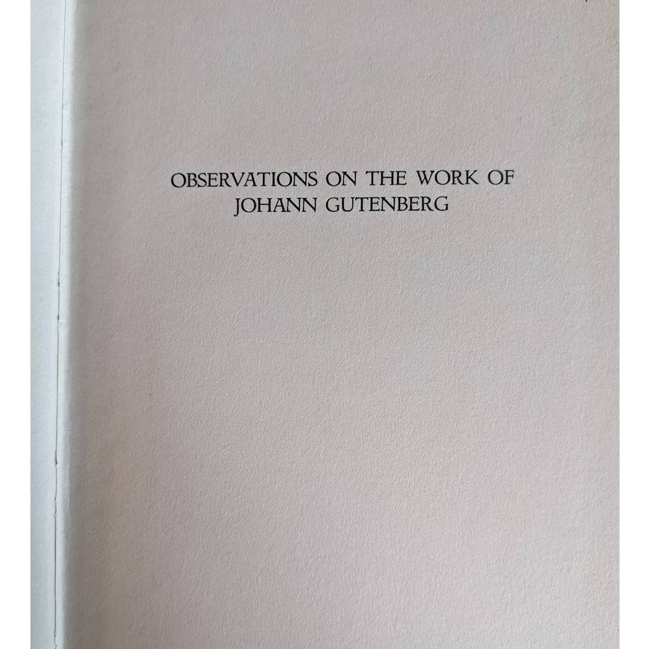 1937 Observations On The Mystery Of Print And Works Of Johann Gutenberg Vintage