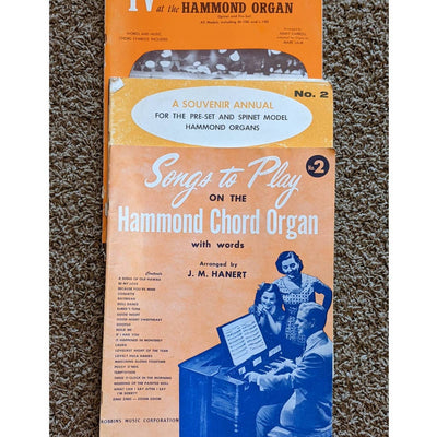 Music Sheets Lot 3 Hammond Chord Organ TV Sing Along With Mitch