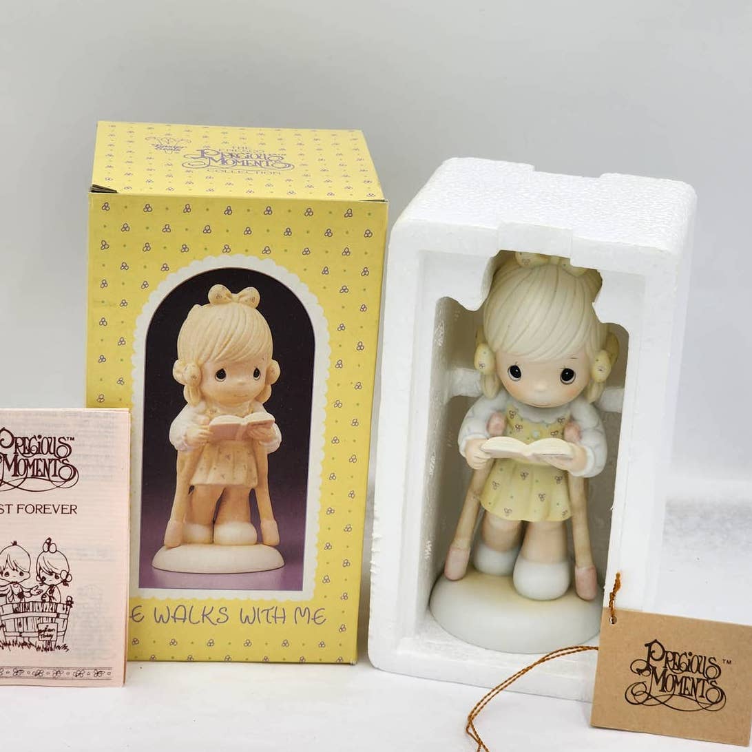 Precious Moments He Walks With Me 107999 Easter 1987 Special Edition Box Tags
