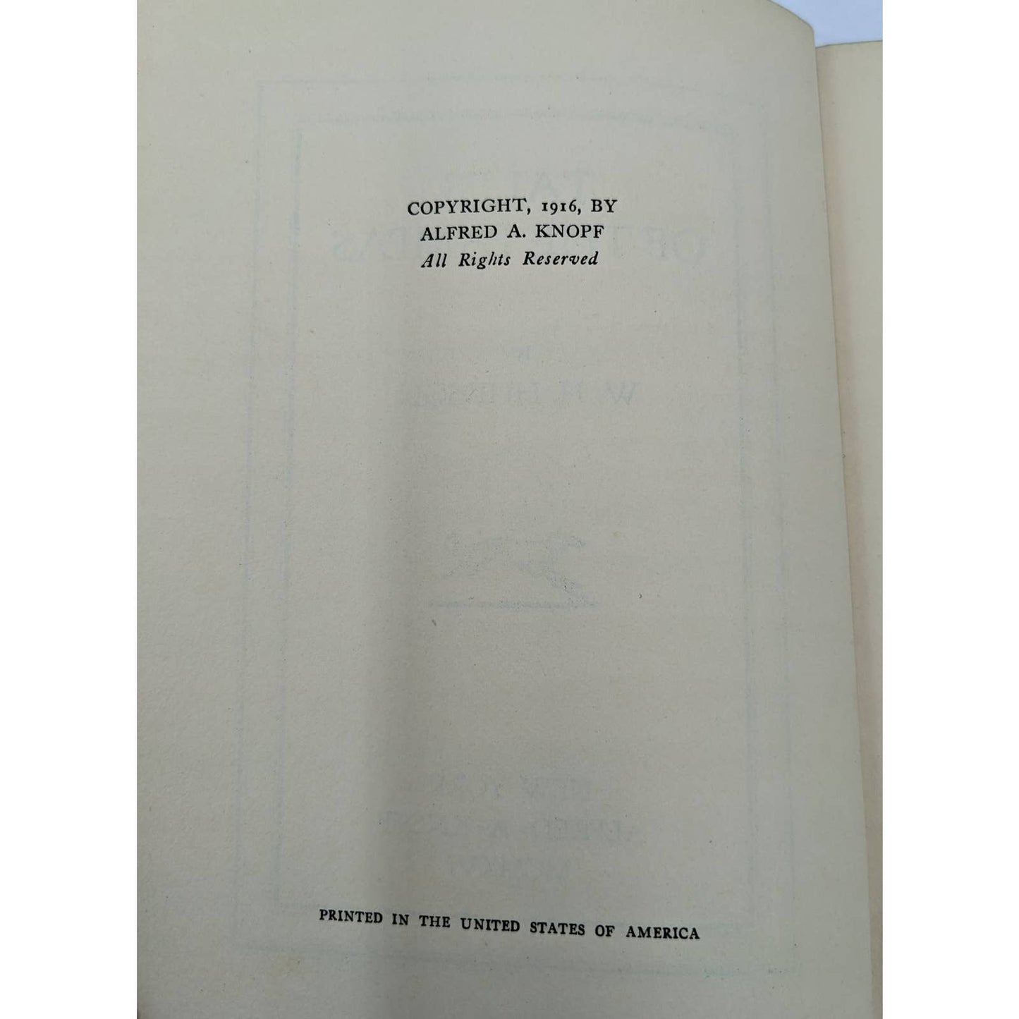 Tales Of The Pampas By W. H. Hudson Antiquarian Novel Early Printing 1916