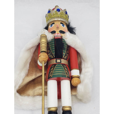 Nutcracker King Red Cape Makers Holiday Size 15" Tall