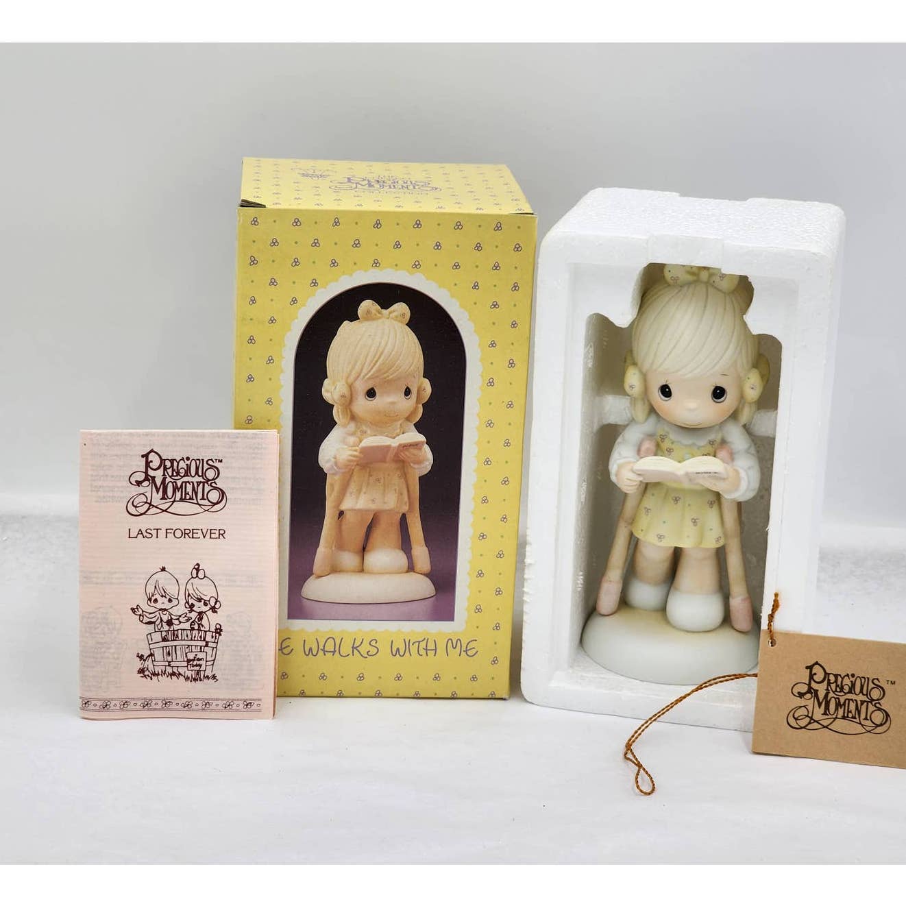 Precious Moments He Walks With Me 107999 Easter 1987 Special Edition Box Tags
