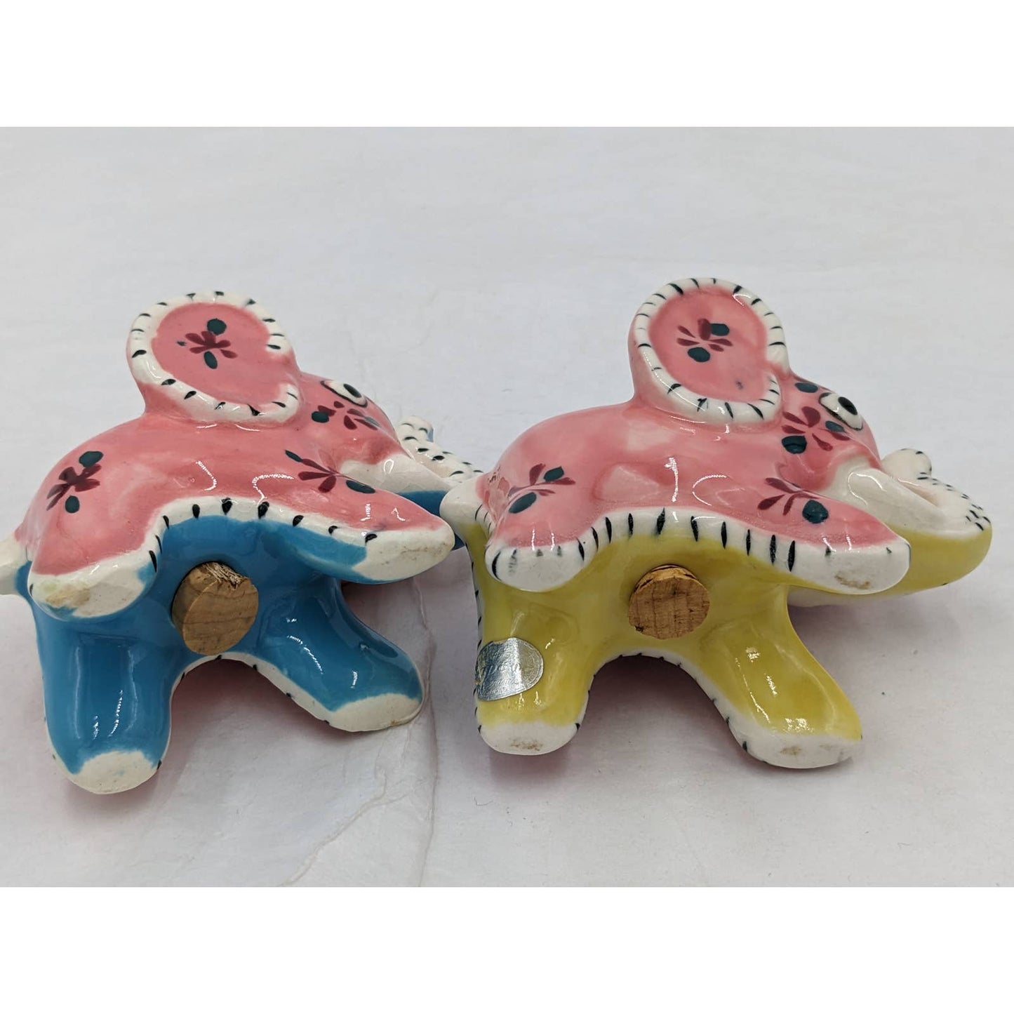 Vintage Pink Elephant Salt Pepper Shaker Set Made In Japan Adorable Pair