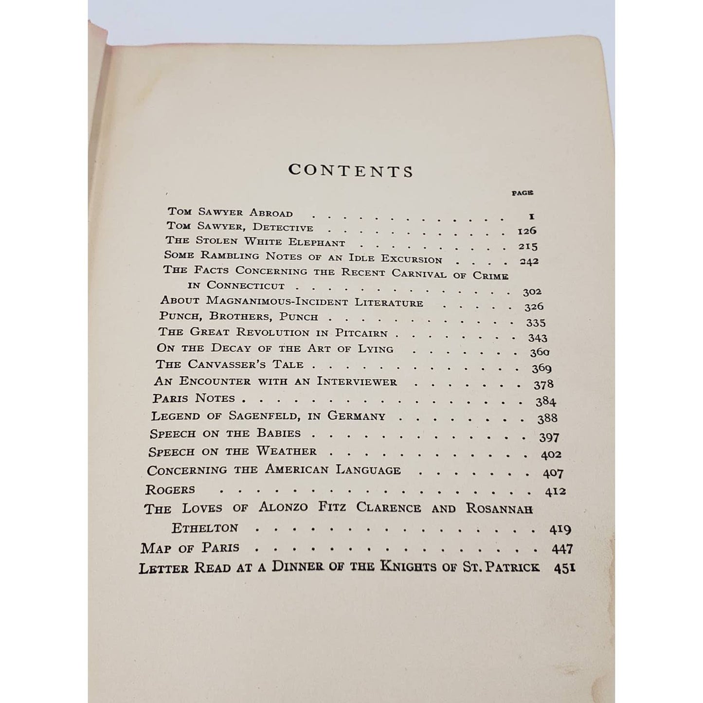 1924 Tom Sawyer, Abroad Tom Sawyer, Detective and Other Stories by Mark Twain