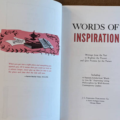 Vintage 1963 Words of Inspiration Writings From the Past to Brighten the Present