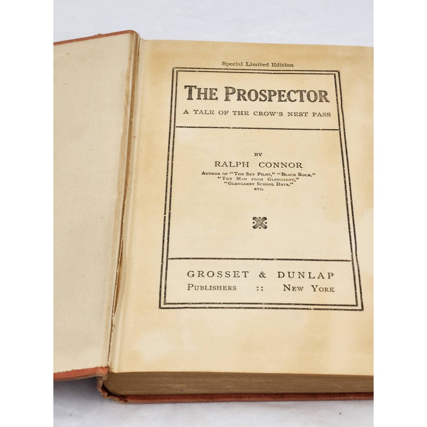 The Prospector By Ralph Connor, Antique Novel Antiquarian Book 1904