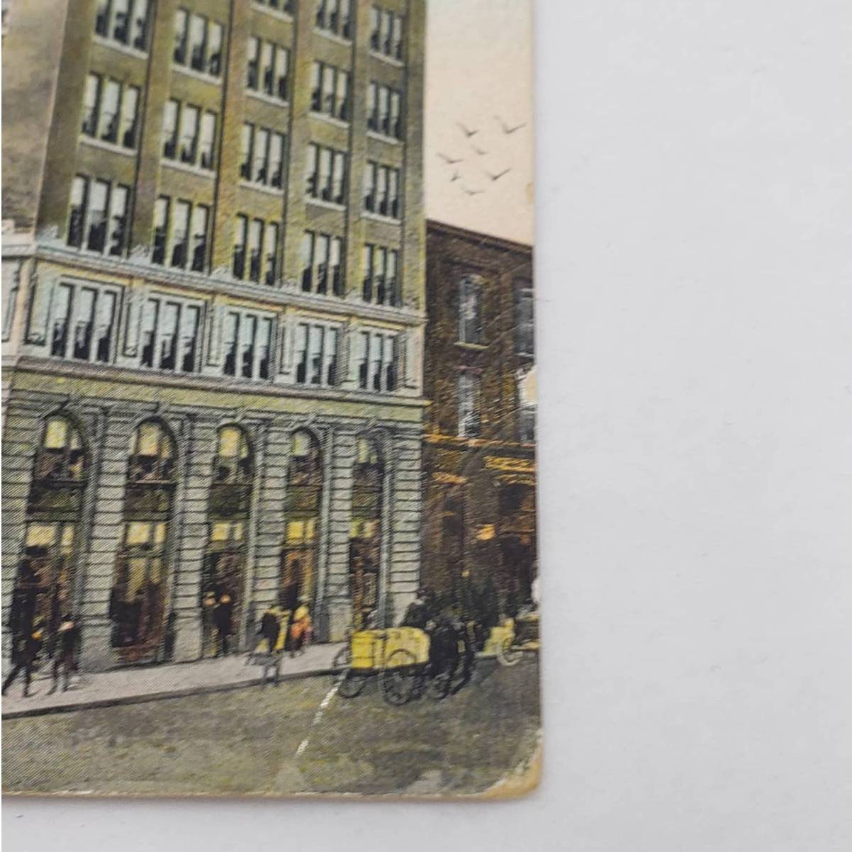 C1911 Portland Oregon Wells Fargo Building Antique Postcard