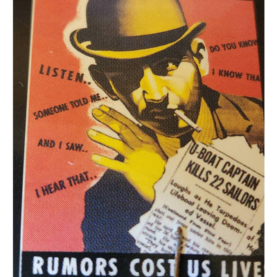 Rumors Cost Us Lives Military Wartime Recruiting Propaganda Poster Reproduction