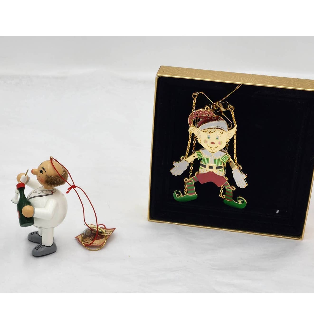 Christmas Tree Decorations Kathe Wohlfahrt German, Hallmark Snowman, Chemart Elf