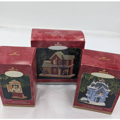 Hallmark Ornaments Vintage Lot Keepsake Victorian Night Before Christmas W/Box