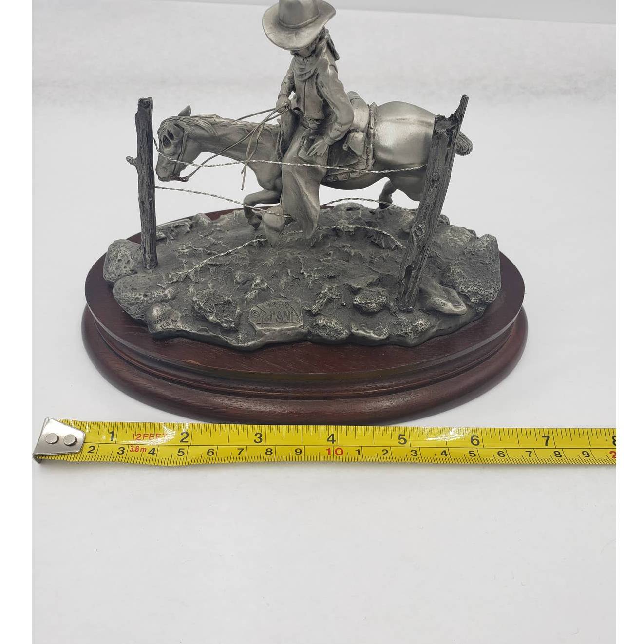 Chilmark Pewter Polland Line Rider Sculpture Cowboy Horse 1982 Limited Edition