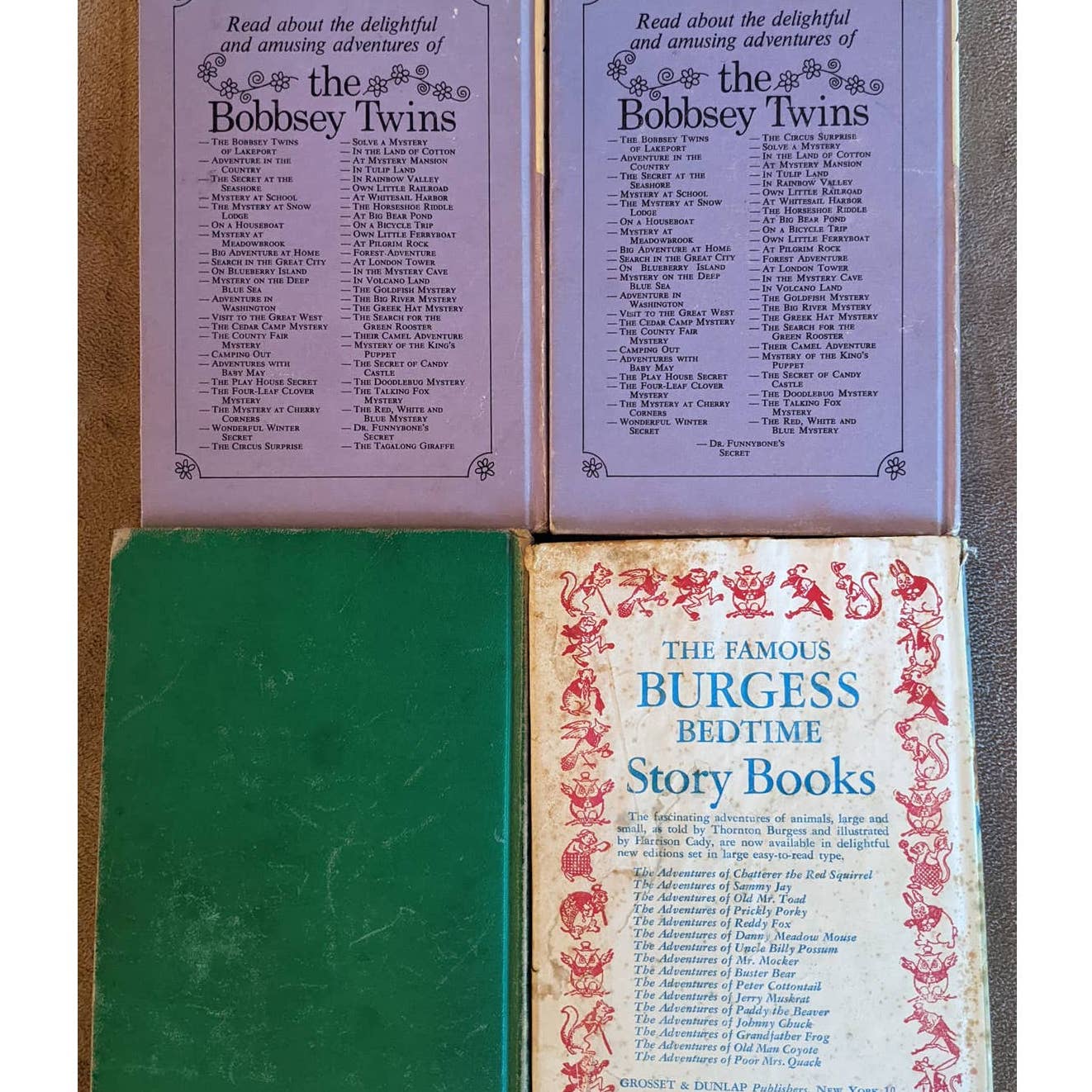 Vintage The Bobbsey Twins Set 4 Books Laura Lee Hope 1940s-1960s Childrens Novel