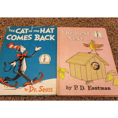 1958 Dr Seuss The Cat In The Hat Comes Back B-2 And 1968 The Best Nest B-51