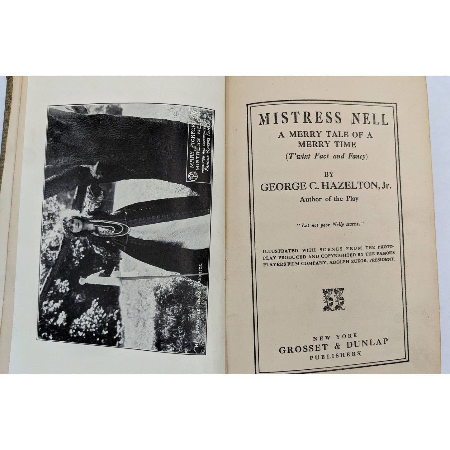 Mistress Nell Merry Tale Of A Merry Time By George C. Hazelton Antiquarian 1901