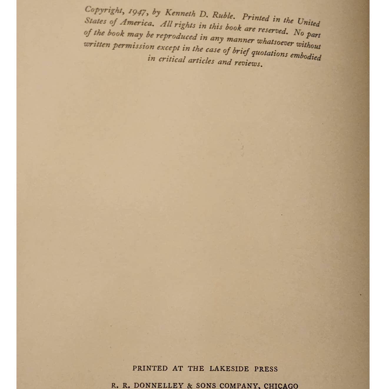 Men To Remember How 100,000 Neighbors Made History Told By Kenneth D Ruble, 1947