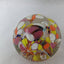 St Clair Paperweight Glass Vintage Art Glass Colorful Floral Bubble Handmade USA