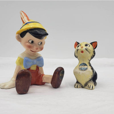 Goebel Pinocchio Seated Figaro Cat Germany Walt Disney Character Figurine Label