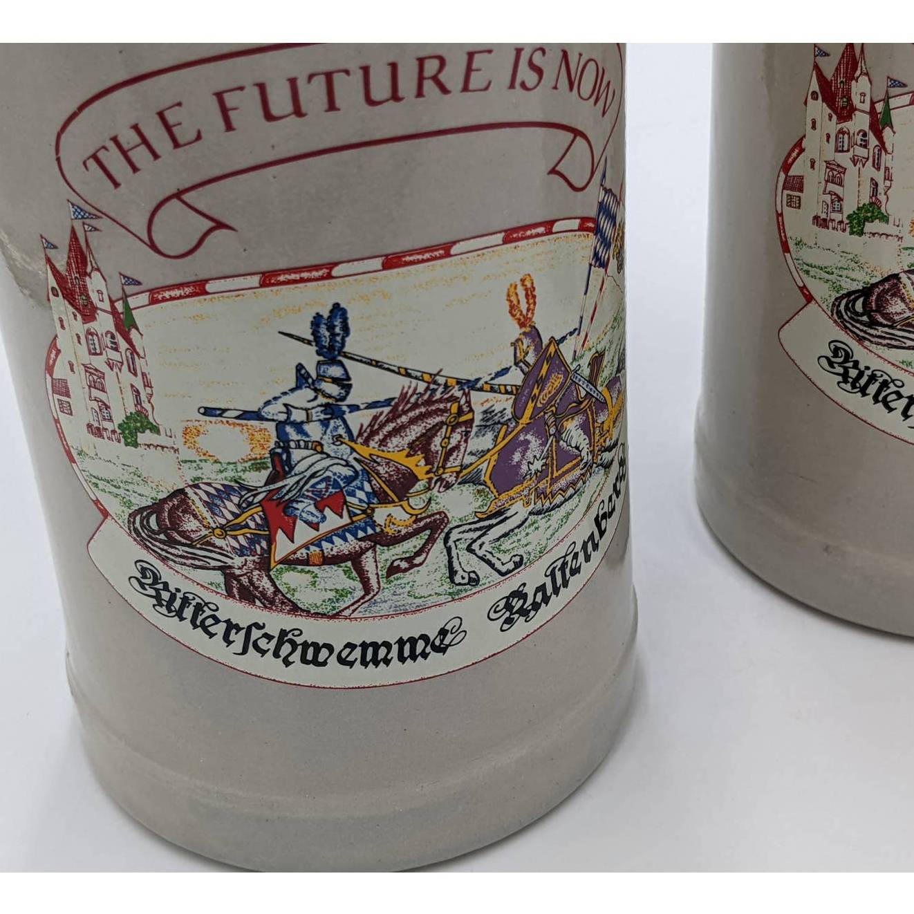 1982 Hohr Rastal Grenzhausen German Pottery Stein Set of 3, The Future Is Now