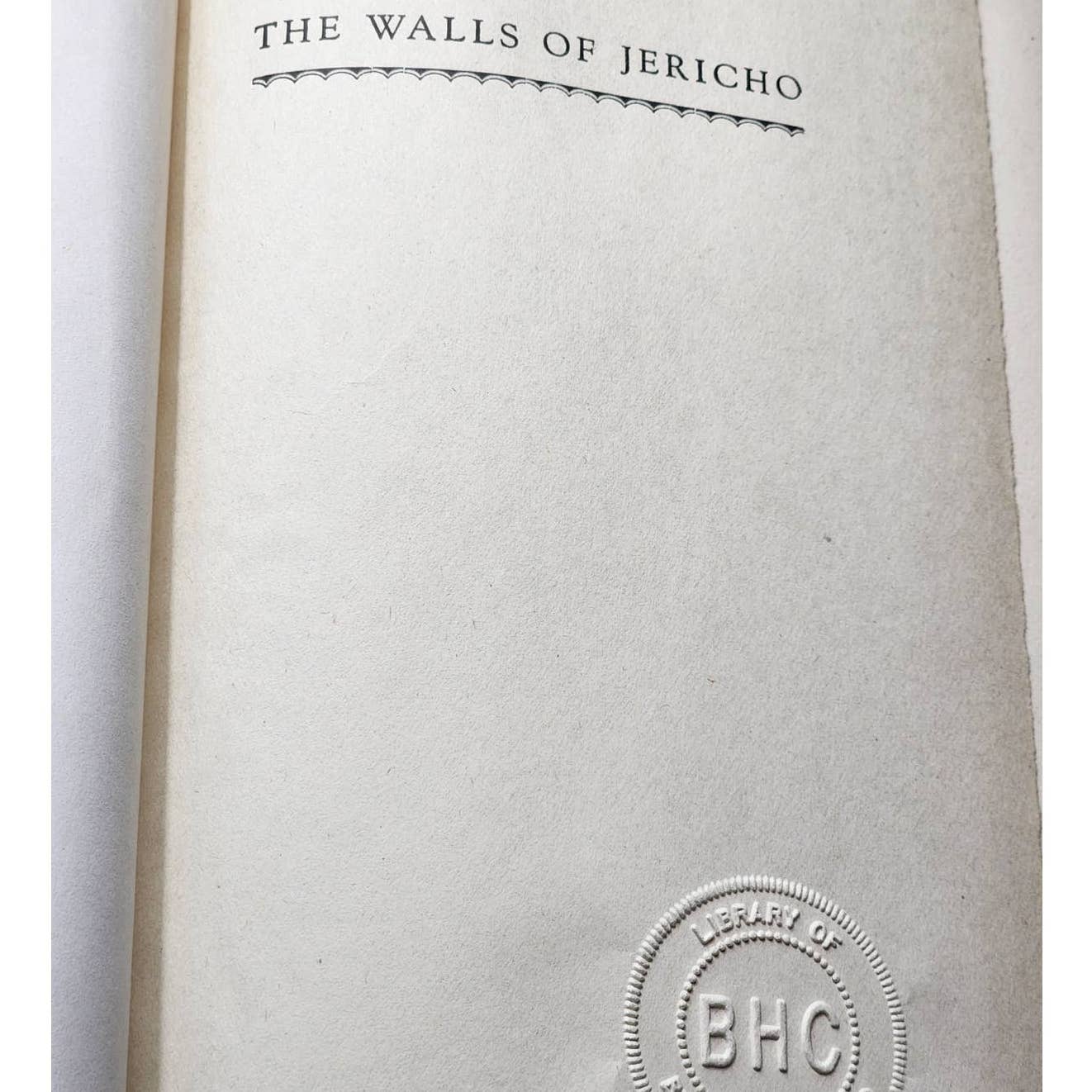 The Walls Of Jericho By Paul J. Wellman, First Edition, Vintage Novel Book 1947