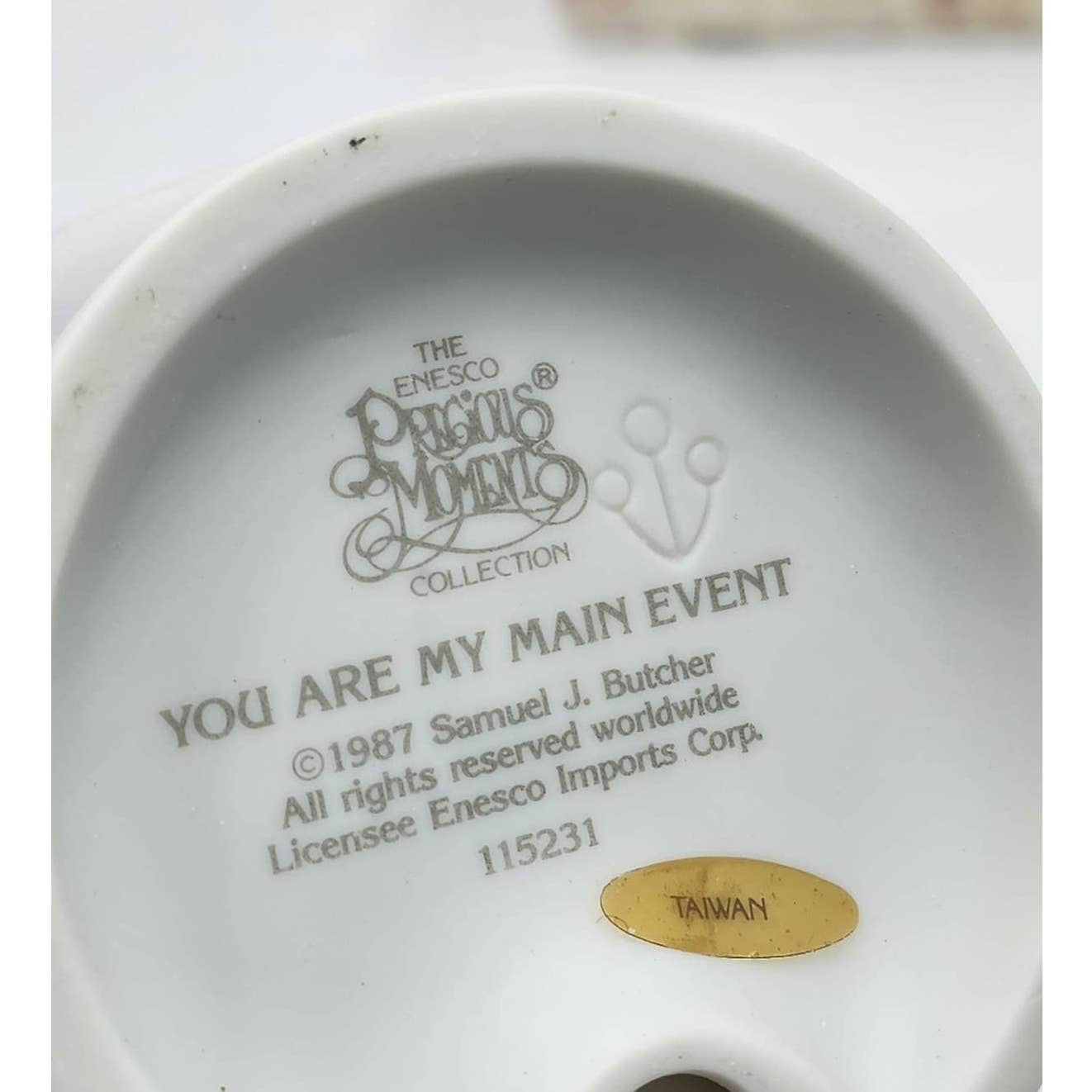 Precious Moments Figurine You Are My Main Event 115231 Vintage Box Tags