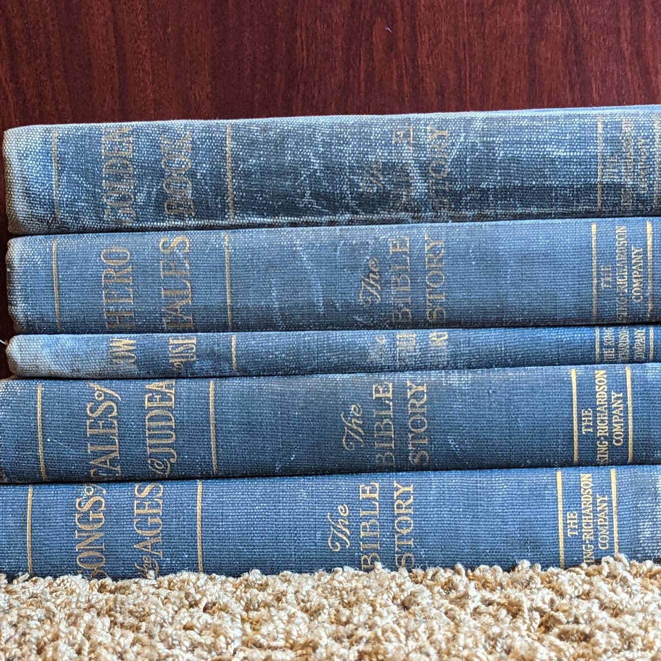 Antiquarian 1917 The Bible Story 5 Volumes Golden Book; Hero Tales; Old Judaea