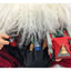 Vintage Seated Santa Claus Toymaker Wearing Tool Belt Christmas Decor 12"