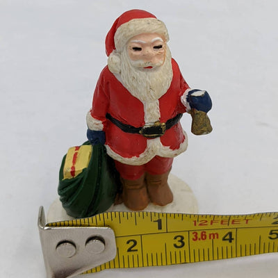 Vintage Christmas Village Figurines Lot 3 Santa, Toys Sled