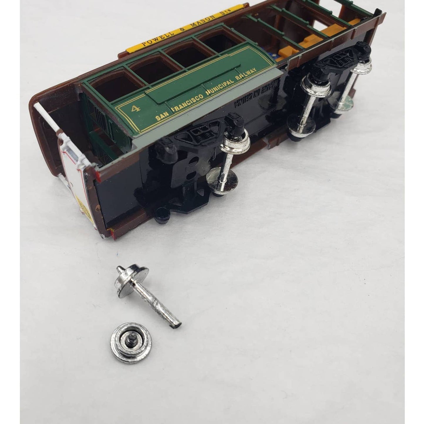 2 Classic Streetcars Trains Locomotives with Box