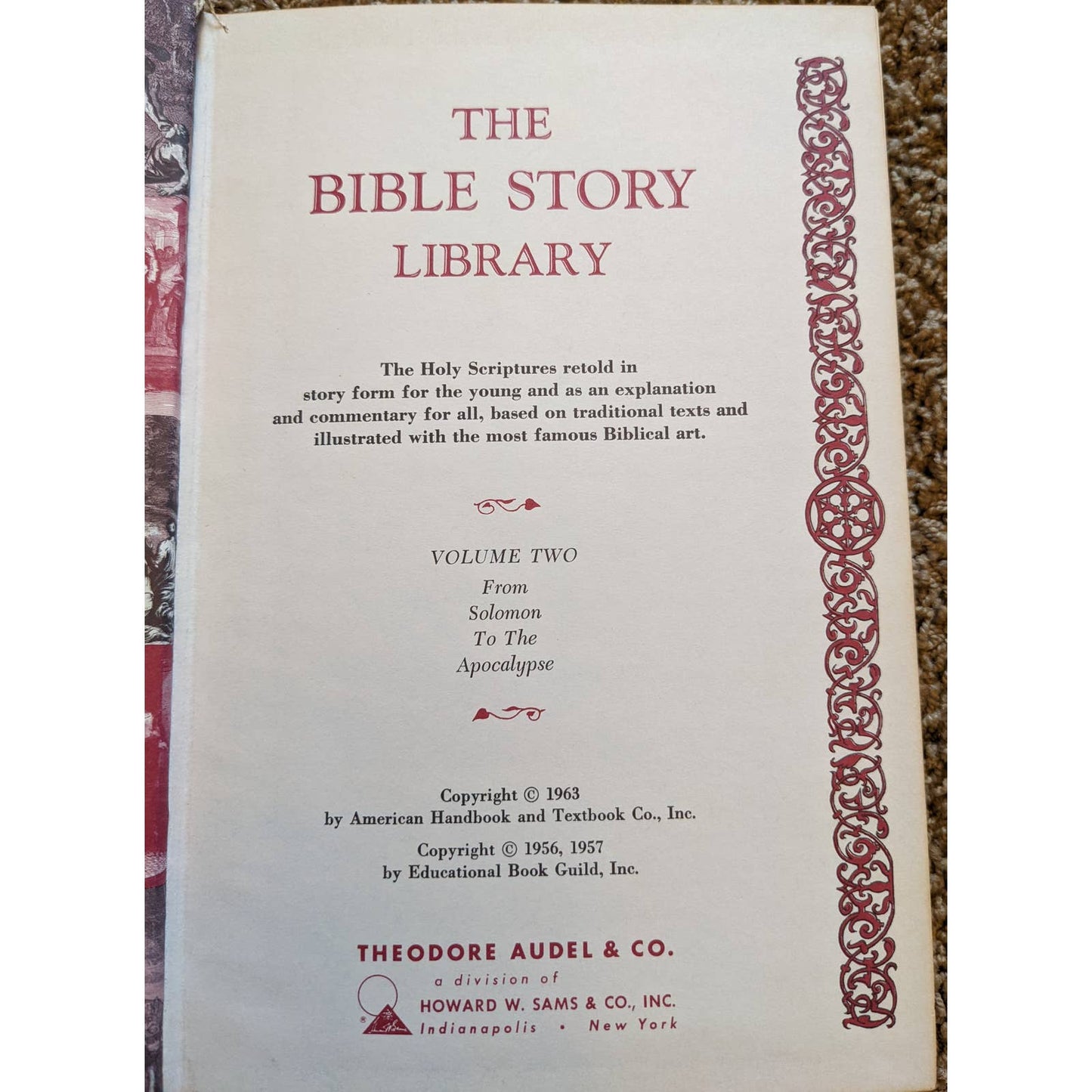 The Bible Story Library Volume 1 And 2 Creation to David Solomon to Apocalypse