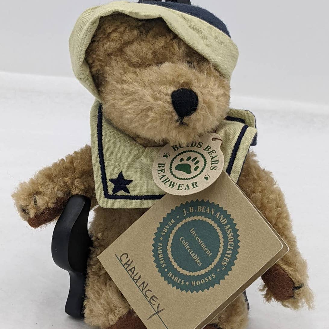 Boyds Bears Bearwear Chauncey JB Bean Investment Collectables Handmade Tags