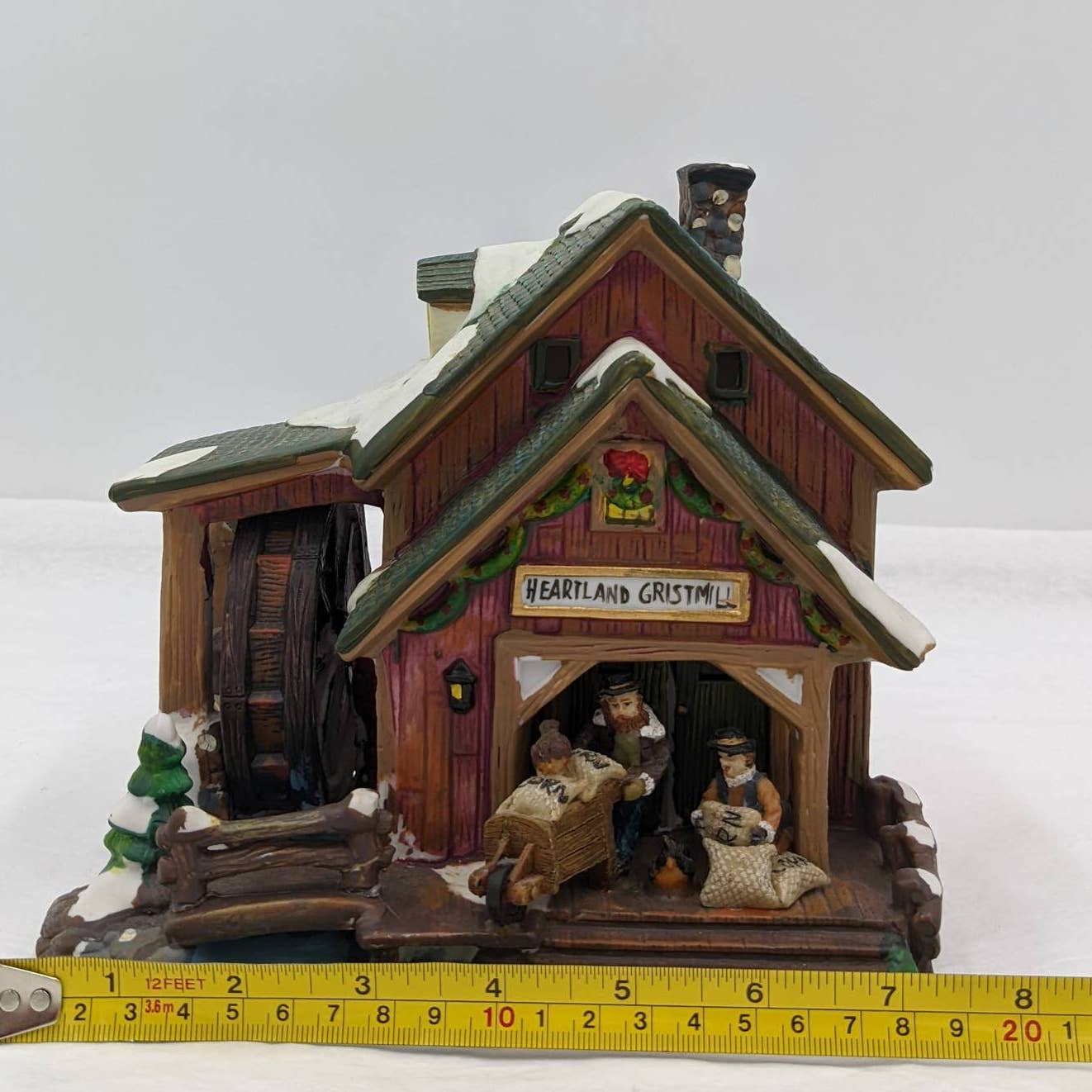 Heartland Gristmill Santa Workbench Christmas Village Towne Collection With Box