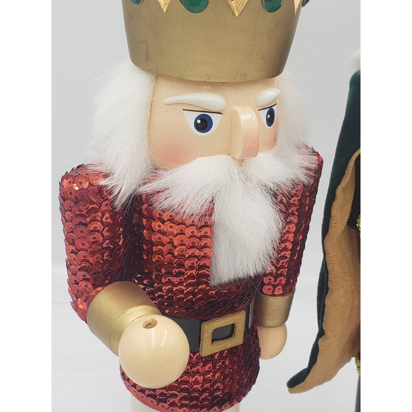 Nutcracker Set of 3 King With Cape, Drummer, Jeweled and Bedazzled Nutcrackers