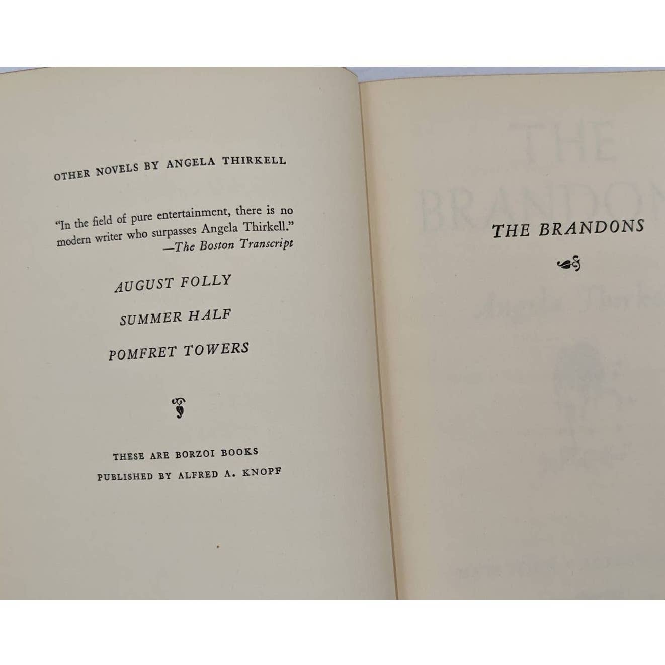 The Brandons By Angela Thirkell Vintage Novel 1939